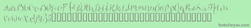 HousemaidAlternate Font – Gray Fonts on Green Background