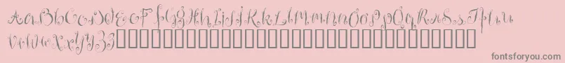 HousemaidAlternate Font – Gray Fonts on Pink Background