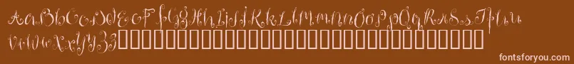 HousemaidAlternate Font – Pink Fonts on Brown Background