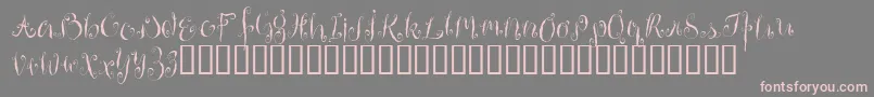 Шрифт HousemaidAlternate – розовые шрифты на сером фоне