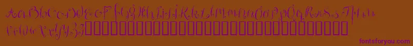 HousemaidAlternate Font – Purple Fonts on Brown Background