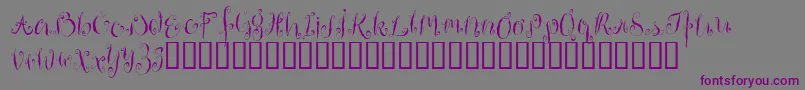 HousemaidAlternate-Schriftart – Violette Schriften auf grauem Hintergrund