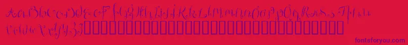 HousemaidAlternate-fontti – violetit fontit punaisella taustalla