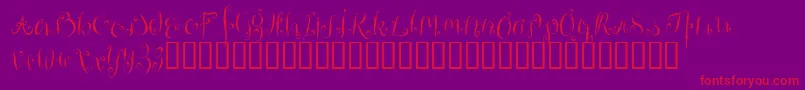HousemaidAlternate Font – Red Fonts on Purple Background