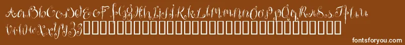 HousemaidAlternate Font – White Fonts on Brown Background