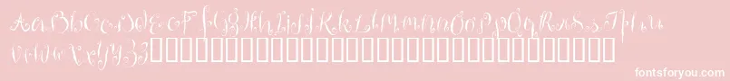 HousemaidAlternate Font – White Fonts on Pink Background