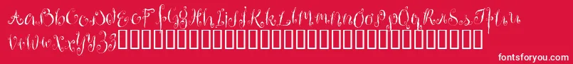 HousemaidAlternate Font – White Fonts on Red Background