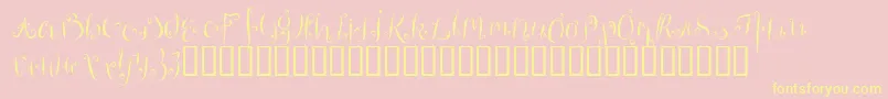 HousemaidAlternate Font – Yellow Fonts on Pink Background