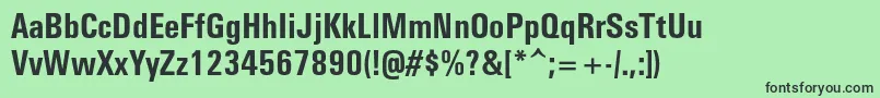 Шрифт UniverscondcBold – чёрные шрифты на зелёном фоне