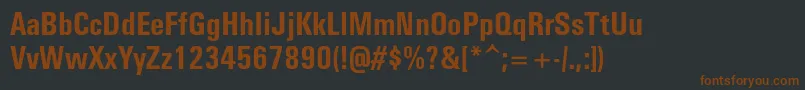 Шрифт UniverscondcBold – коричневые шрифты на чёрном фоне