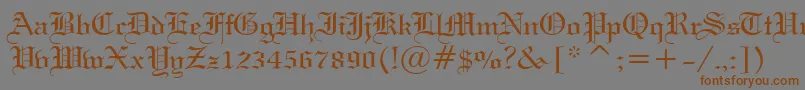 Gothic57Normal Font – Brown Fonts on Gray Background