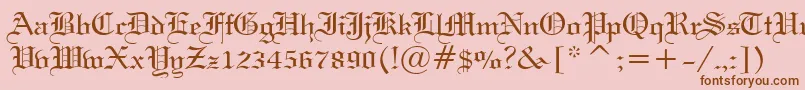 Gothic57Normal Font – Brown Fonts on Pink Background