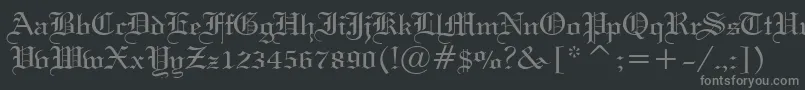 Gothic57Normal Font – Gray Fonts on Black Background