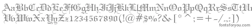 フォントGothic57Normal – 白い背景に灰色の文字