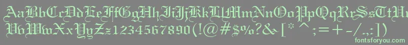 Gothic57Normal Font – Green Fonts on Gray Background