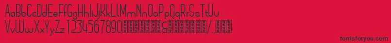 フォントArsinoeDemo – 赤い背景に黒い文字