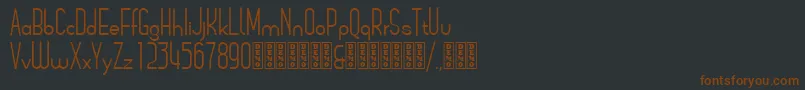 Шрифт ArsinoeDemo – коричневые шрифты на чёрном фоне