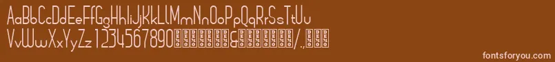 Шрифт ArsinoeDemo – розовые шрифты на коричневом фоне