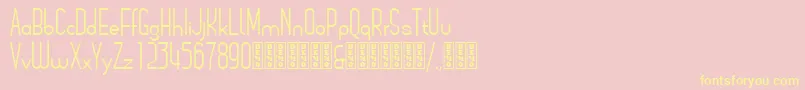 Шрифт ArsinoeDemo – жёлтые шрифты на розовом фоне