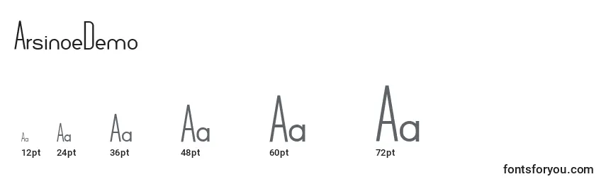 Размеры шрифта ArsinoeDemo