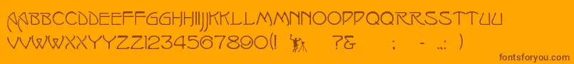 Fellenni Font – Brown Fonts on Orange Background