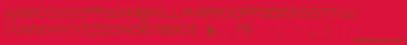 Fellenni Font – Brown Fonts on Red Background