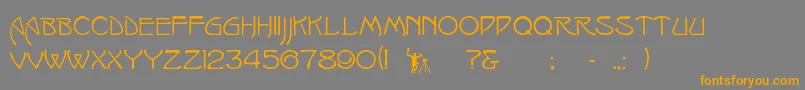 Fellenni Font – Orange Fonts on Gray Background