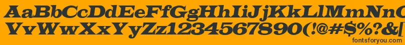 ALatinoexpItalic Font – Black Fonts on Orange Background