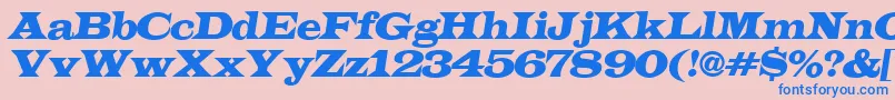 ALatinoexpItalic Font – Blue Fonts on Pink Background