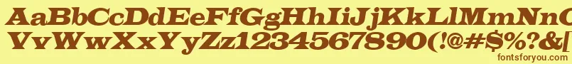 ALatinoexpItalic Font – Brown Fonts on Yellow Background