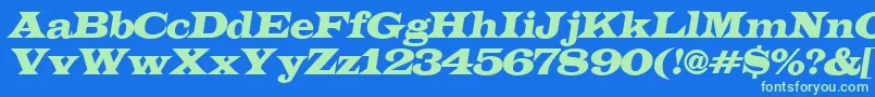 ALatinoexpItalic Font – Green Fonts on Blue Background