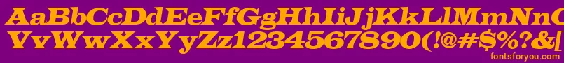 ALatinoexpItalic Font – Orange Fonts on Purple Background