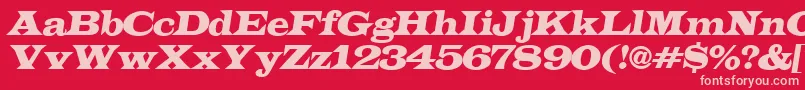 ALatinoexpItalic Font – Pink Fonts on Red Background