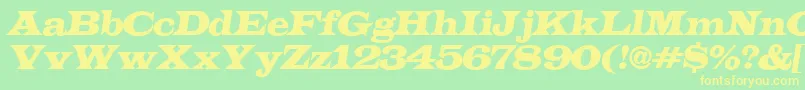 ALatinoexpItalic Font – Yellow Fonts on Green Background