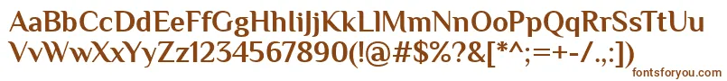 PhilosopherBold-fontti – ruskeat fontit valkoisella taustalla