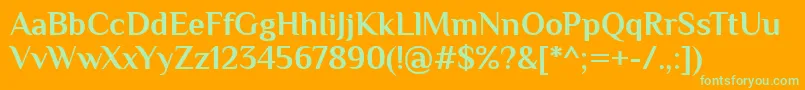 PhilosopherBold Font – Green Fonts on Orange Background