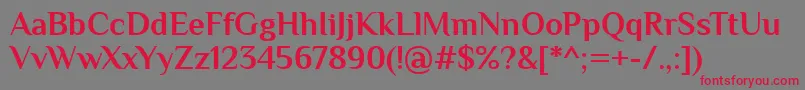 PhilosopherBold Font – Red Fonts on Gray Background