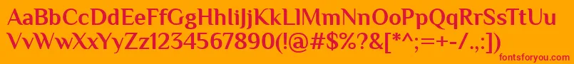 PhilosopherBold Font – Red Fonts on Orange Background