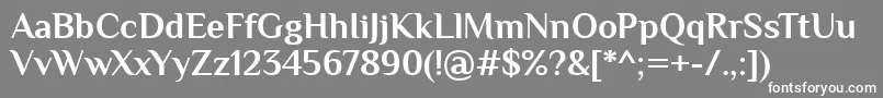 フォントPhilosopherBold – 灰色の背景に白い文字