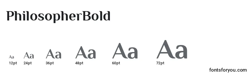 PhilosopherBold Font Sizes