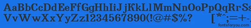 Шрифт Bruskovaya125 – чёрные шрифты на синем фоне