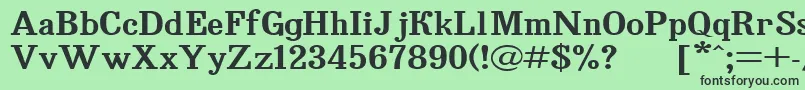 Bruskovaya125 Font – Black Fonts on Green Background