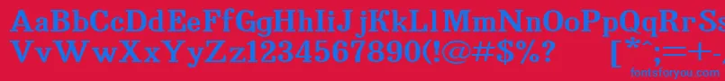 Bruskovaya125 Font – Blue Fonts on Red Background