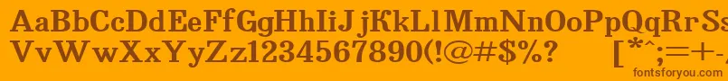 Bruskovaya125 Font – Brown Fonts on Orange Background