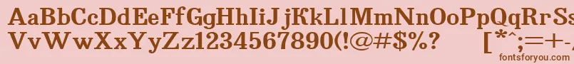 Bruskovaya125 Font – Brown Fonts on Pink Background