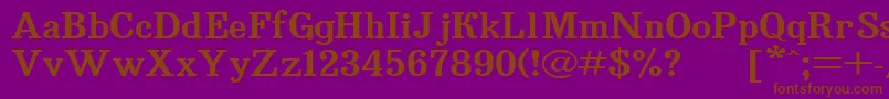 Bruskovaya125 Font – Brown Fonts on Purple Background