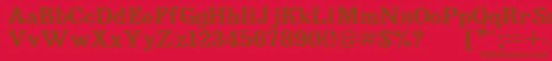 Bruskovaya125 Font – Brown Fonts on Red Background