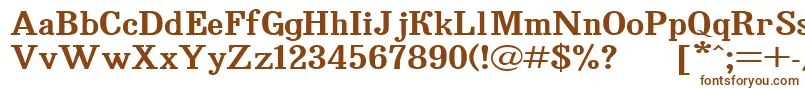 Bruskovaya125-fontti – ruskeat fontit valkoisella taustalla