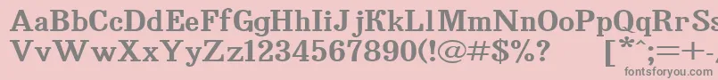 Bruskovaya125 Font – Gray Fonts on Pink Background