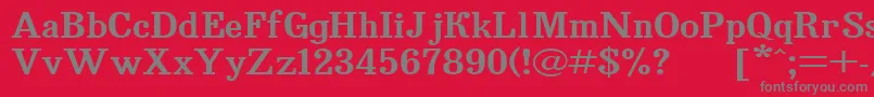 Bruskovaya125 Font – Gray Fonts on Red Background